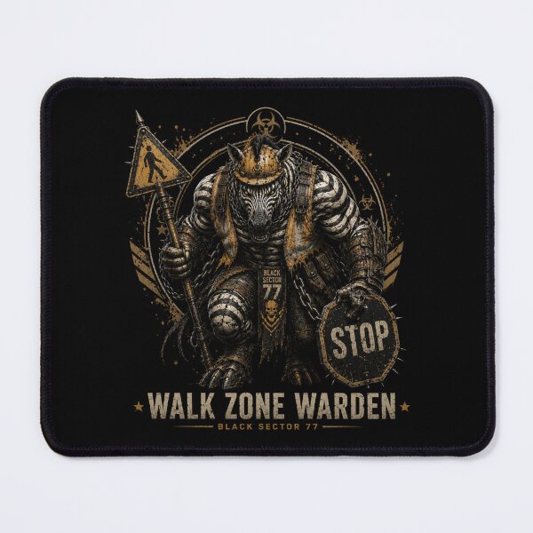 Item preview, Walk Zone Warden – Black Sector 77 Zebra Crossing Sentinel designed and sold by BlackSector77.