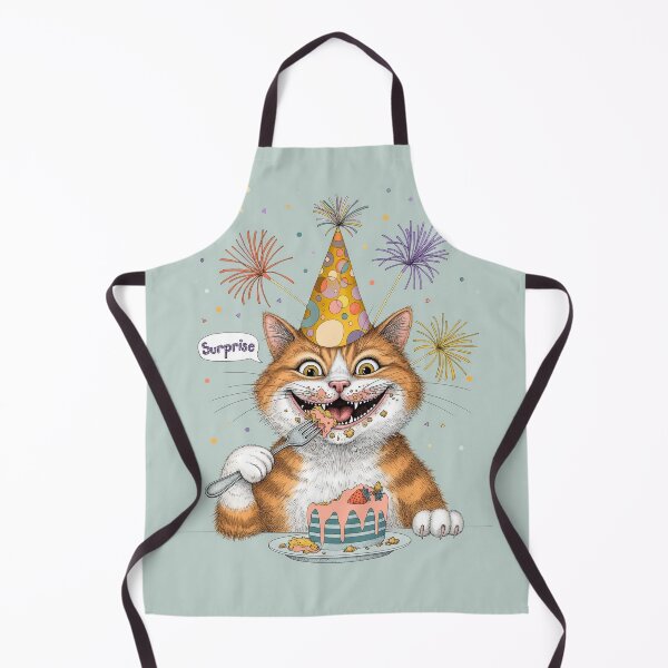 Item preview, Happy Birthday Cat | Fun Retro Arcade Carpet Cute Birthday Card Art designed and sold by Ruta.