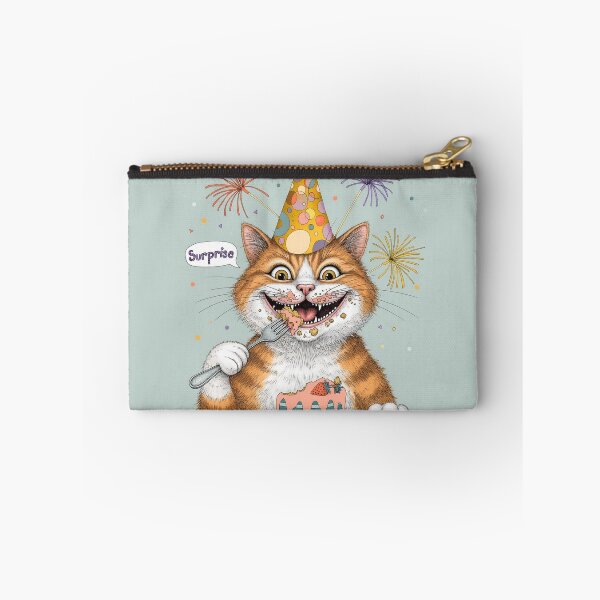 Item preview, Happy Birthday Cat | Fun Retro Arcade Carpet Cute Birthday Card Art designed and sold by Ruta.