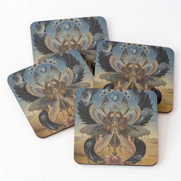 Item preview, Scarab Surreal Art | Retro Arcade Carpet Egyptian Golden Beetle Pattern designed and sold by Ruta.