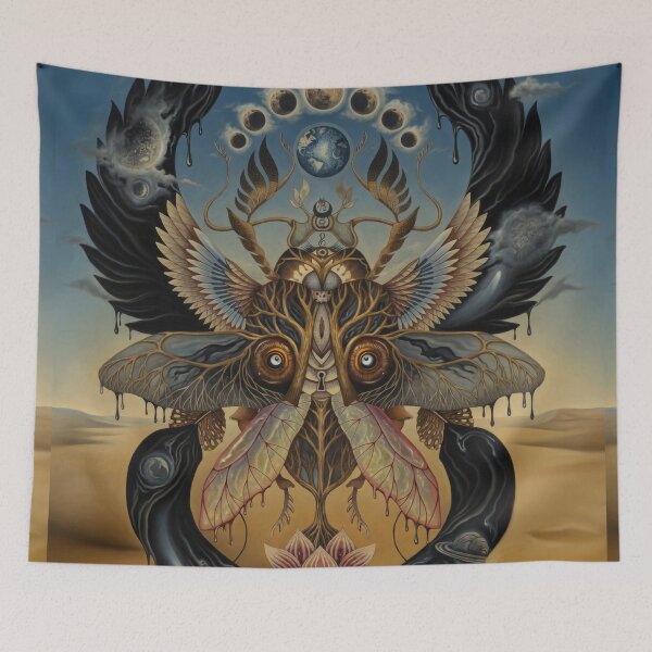 Item preview, Scarab Surreal Art | Retro Arcade Carpet Egyptian Golden Beetle Pattern designed and sold by Ruta.