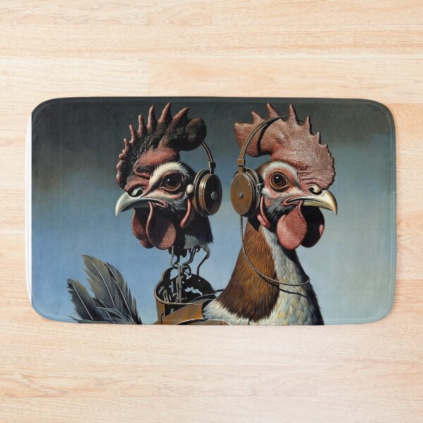 Item preview, Steampunk Chicken | Retro Arcade Carpet Mechanical Brass Bird Art  designed and sold by Ruta.