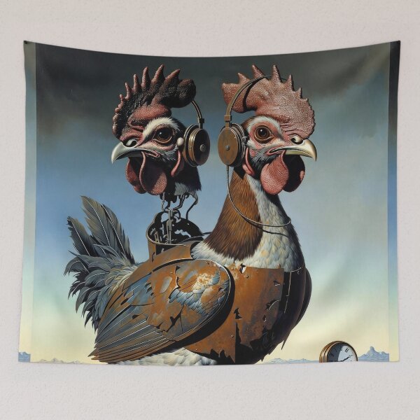 Item preview, Steampunk Chicken | Retro Arcade Carpet Mechanical Brass Bird Art  designed and sold by Ruta.