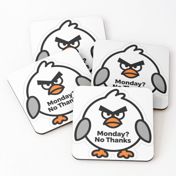 Item preview, Monday? No Thanks | Funny Angry Bird Sticker for Work and School designed and sold by Inkabbmate.