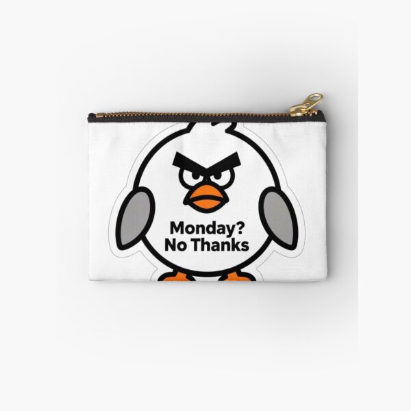 Item preview, Monday? No Thanks | Funny Angry Bird Sticker for Work and School designed and sold by Inkabbmate.