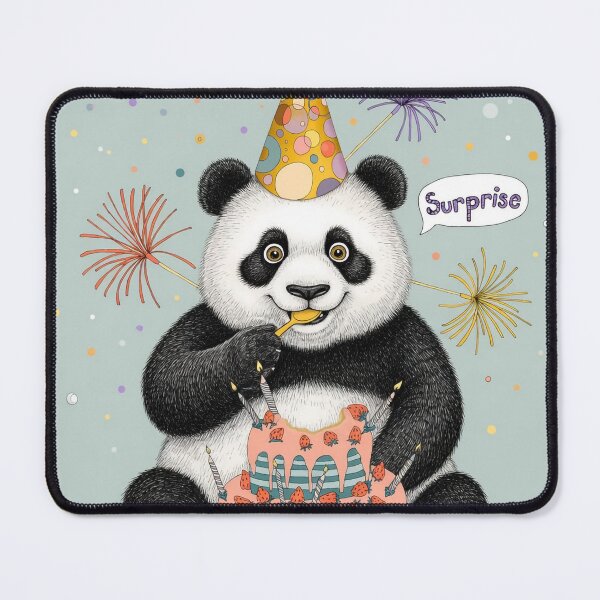 Item preview, Happy Birthday Panda | Cute Panda Birthday Card Greeting Art designed and sold by Ruta.