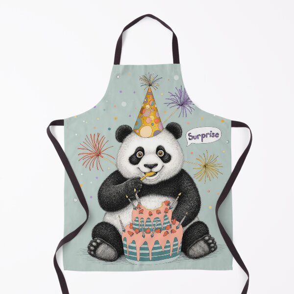 Item preview, Happy Birthday Panda | Cute Panda Birthday Card Greeting Art designed and sold by Ruta.