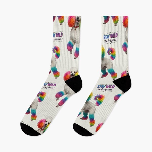 Item preview, Rainbow Poodle | Retro Cute Colorful Dog Art designed and sold by Ruta.