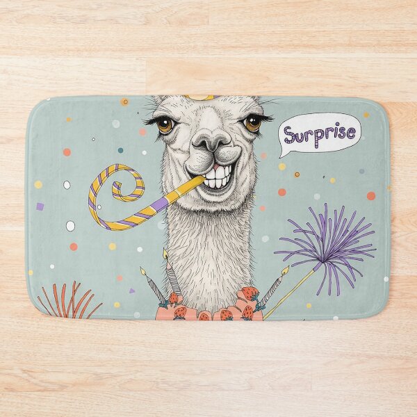 Item preview, Happy Birthday Llama | Cute Llama Birthday Card Greeting Art designed and sold by Ruta.