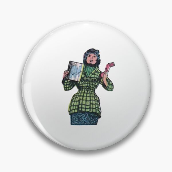 Item preview, Retro Suspense Comic Girl In Plaid Green Coat Vintage Graphic designed and sold by ChiaraBoutiqueArte.