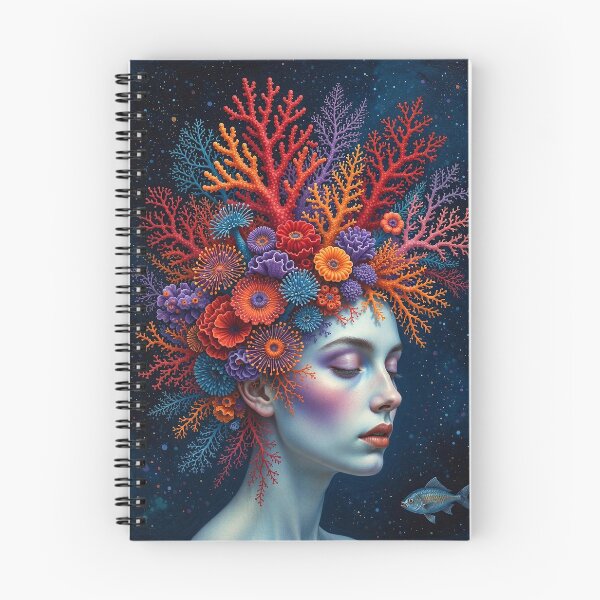 Item preview, Coral Ocean Sea Goddess | Mystic Mermaid Spiritual Art designed and sold by Ruta.
