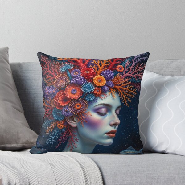 Item preview, Coral Ocean Sea Goddess | Mystic Mermaid Spiritual Art designed and sold by Ruta.