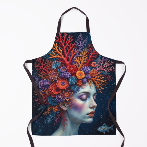 Item preview, Coral Ocean Sea Goddess | Mystic Mermaid Spiritual Art designed and sold by Ruta.