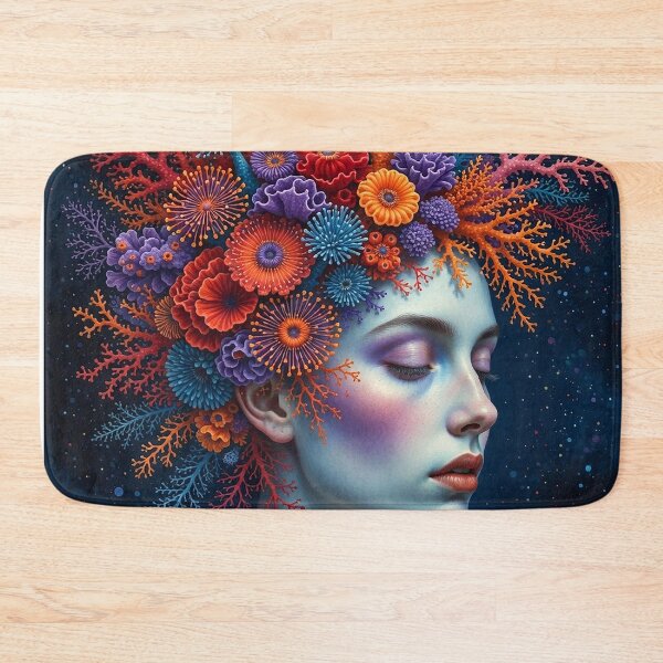 Item preview, Coral Ocean Sea Goddess | Mystic Mermaid Spiritual Art designed and sold by Ruta.