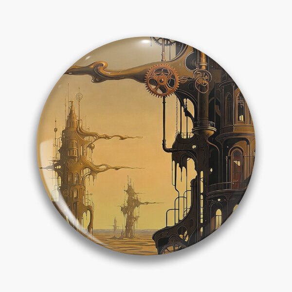 Item preview, Desert Dune Steampunk Landscape | Retro Arcade Carpet Airship Adventure Art designed and sold by Ruta.