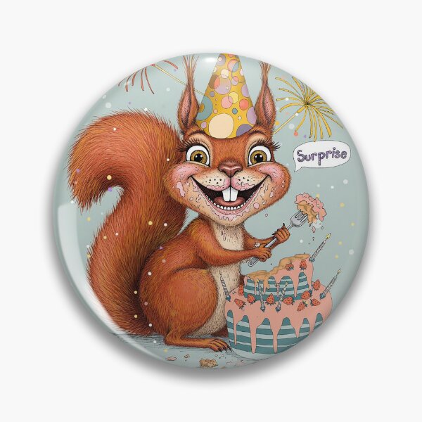 Item preview, Happy Birthday Squirrel | Cute Squirrel Birthday Card Greeting Art designed and sold by Ruta.