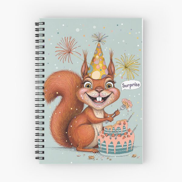 Item preview, Happy Birthday Squirrel | Cute Squirrel Birthday Card Greeting Art designed and sold by Ruta.