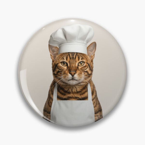 Item preview, Funny Toyger Cat Chef Realistic Animal Cooking Humor Art designed and sold by LazyOwlStore.