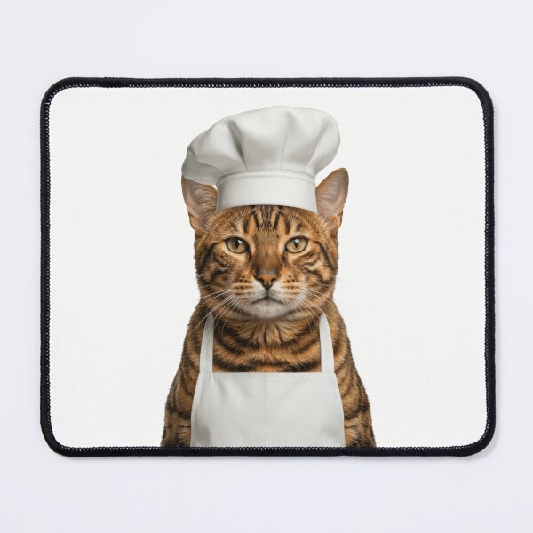 Item preview, Funny Toyger Cat Chef Realistic Animal Cooking Humor Art designed and sold by LazyOwlStore.