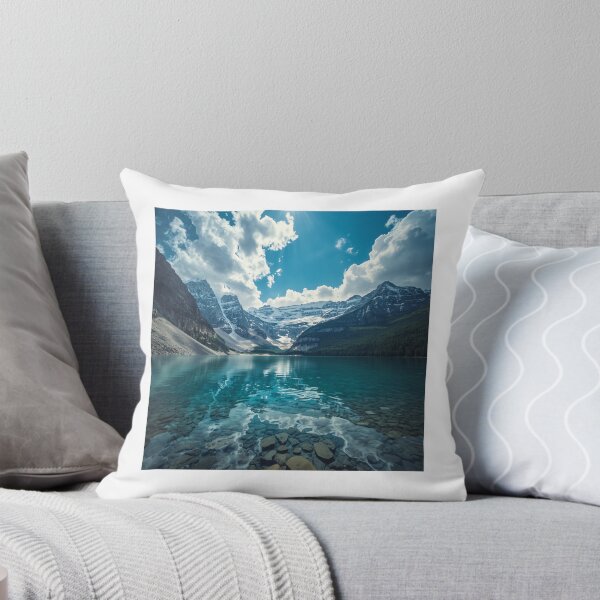 Item preview, Bright Blue Water and Mountain Scene designed and sold by Nene Bird Designs.
