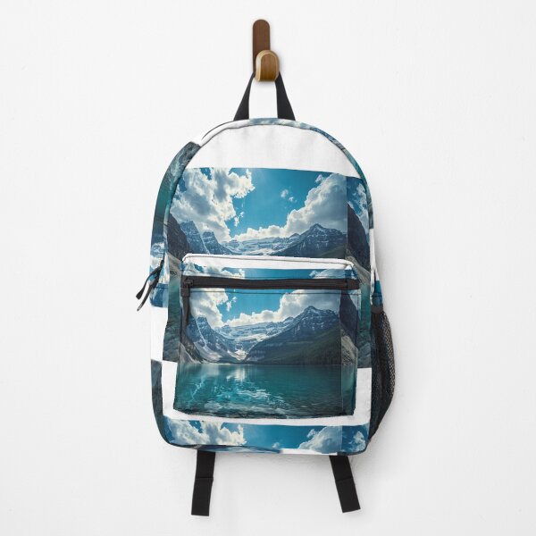 Item preview, Bright Blue Water and Mountain Scene designed and sold by Nene Bird Designs.