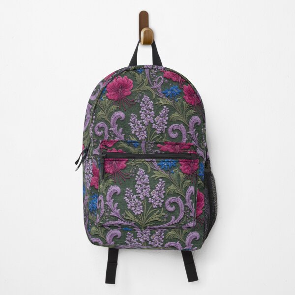 Item preview, Fuchsia & Lavender Floral Embroidery Pattern | Vintage Retro Botanical Seamless Design designed and sold by Ruta.