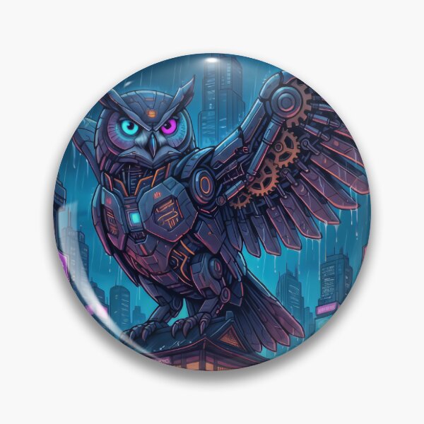 Item preview, Cyberpunk Mecha Owl Neo Tokyo Techwear Poster designed and sold by Neo Tokio.