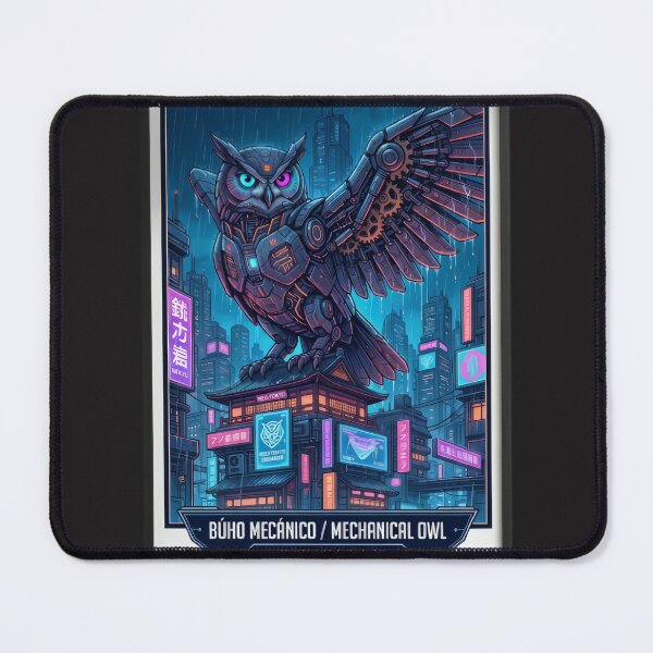 Item preview, Cyberpunk Mecha Owl Neo Tokyo Techwear Poster designed and sold by Neo Tokio.