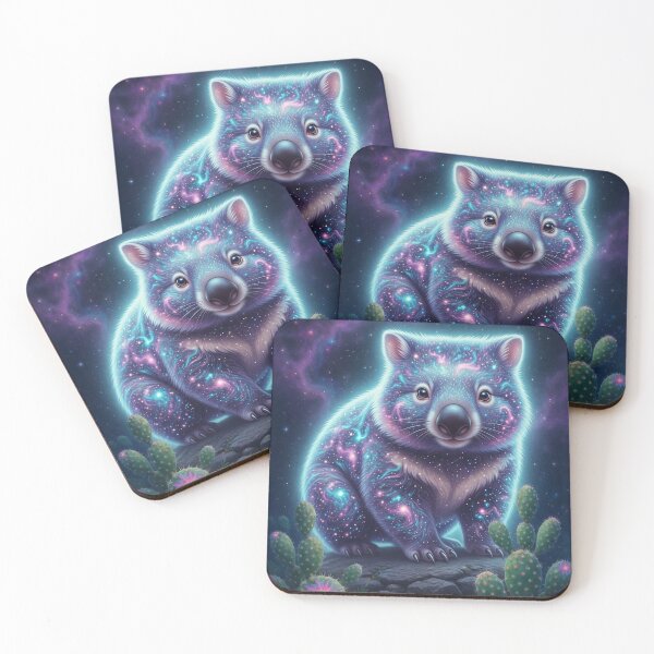 Item preview, Wombat Australian Spirit Animal | Retro Arcade Carpet Psychedelic Wildlife Art designed and sold by Ruta.
