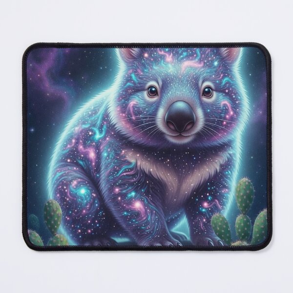 Item preview, Wombat Australian Spirit Animal | Retro Arcade Carpet Psychedelic Wildlife Art designed and sold by Ruta.