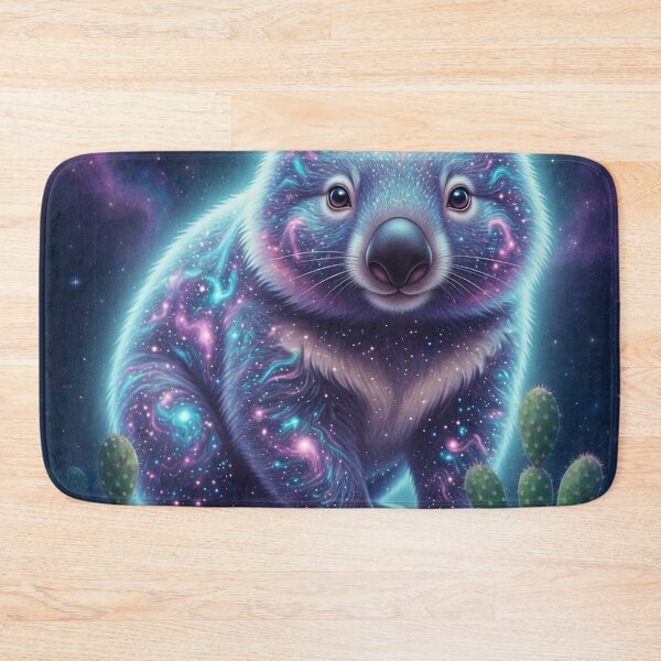Item preview, Wombat Australian Spirit Animal | Retro Arcade Carpet Psychedelic Wildlife Art designed and sold by Ruta.