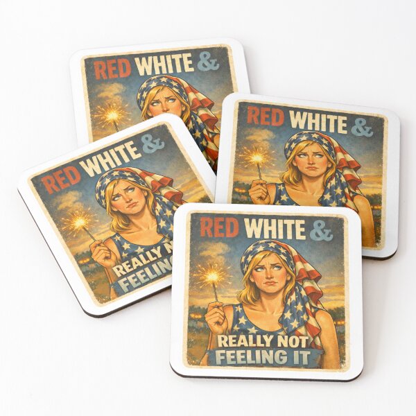 Item preview, Red White & Really Not Feeling It Vintage Patriotic Design designed and sold by MerchlyMike.