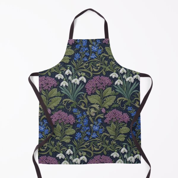 Item preview, Snowdrops Lilac & Bluebells floral embroidery pattern designed and sold by Ruta.
