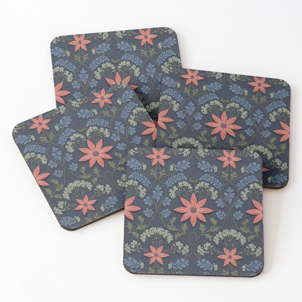 Item preview, Blue Foliage Vintage Retro Floral Pattern | Elegant Botanical Seamless Design designed and sold by Ruta.