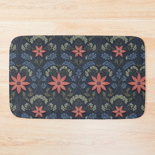 Item preview, Blue Foliage Vintage Retro Floral Pattern | Elegant Botanical Seamless Design designed and sold by Ruta.