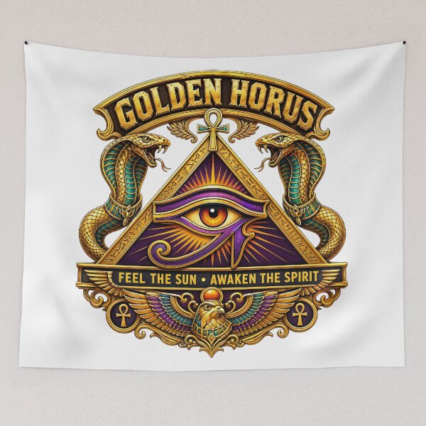 Item preview, Golden Horus Feel The Sun Awaken The Spirit Art designed and sold by GulfSignature.