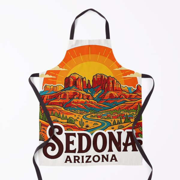 Item preview, Vintage Sedona Arizona Cathedral Rock Red Rock Country Sunset Retro Badge designed and sold by MT-Hub | Cute Aesthetic Art, Stickers & Phone Cases.
