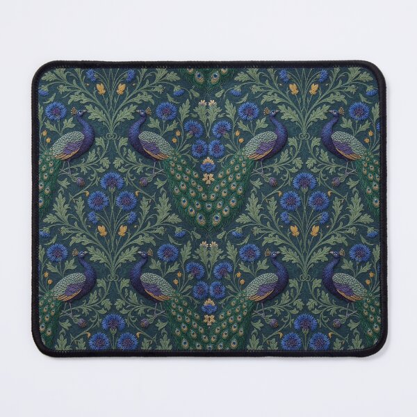 Item preview, Cornflowers and Peacock Embroidery Pattern | Vintage Boho Floral Seamless Design designed and sold by Ruta.