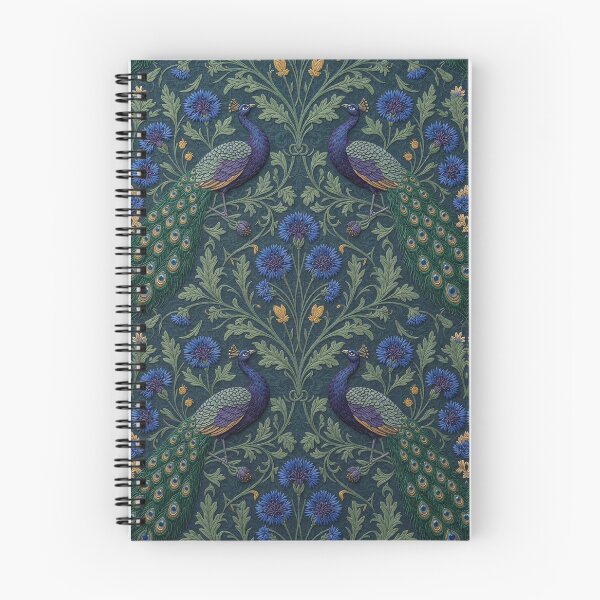 Item preview, Cornflowers and Peacock Embroidery Pattern | Vintage Boho Floral Seamless Design designed and sold by Ruta.