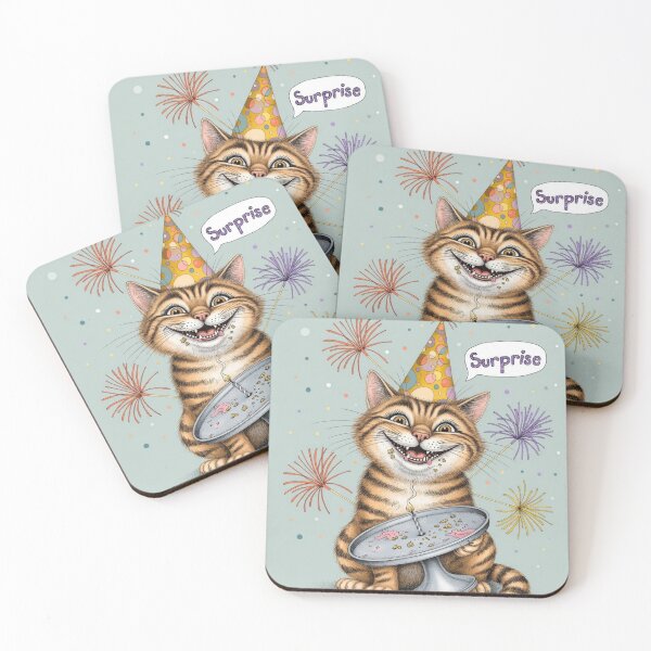 Item preview, Happy Birthday Cat | Cute Cat Birthday Card Greeting Illustration designed and sold by Ruta.