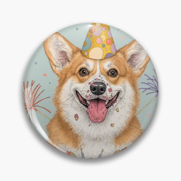 Item preview, Corgi Dog | Cute Pembroke Welsh Corgi Birthday Illustration designed and sold by Ruta.