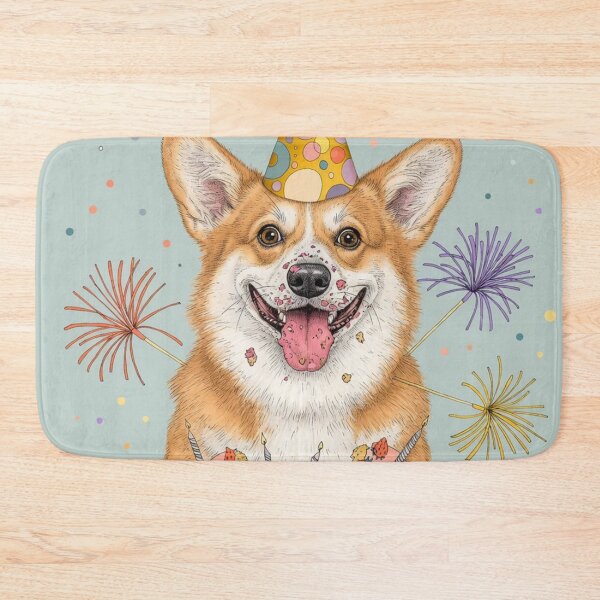 Item preview, Corgi Dog | Cute Pembroke Welsh Corgi Birthday Illustration designed and sold by Ruta.