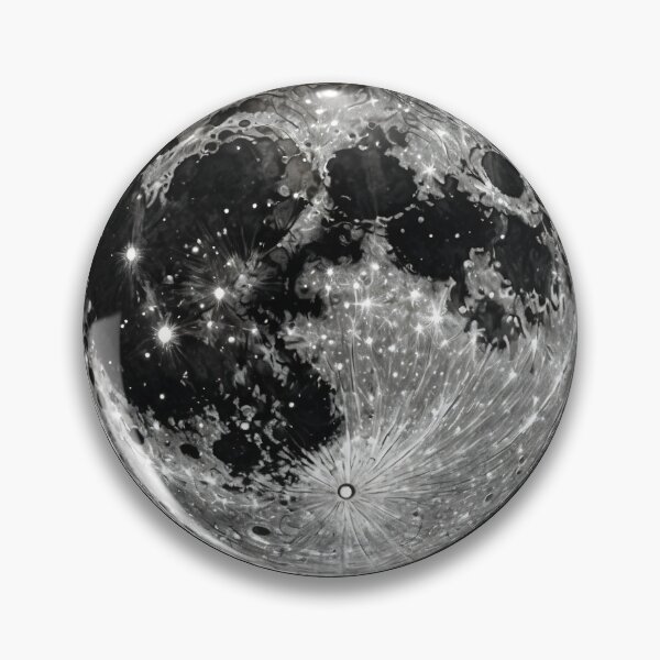 Item preview, Dreamscape Moonlit Mountains Black and White Art designed and sold by KiraChie.