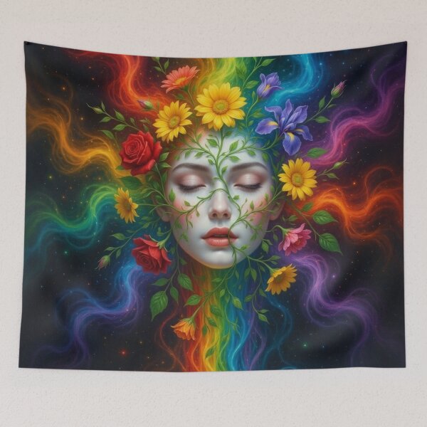 Item preview, Goddess of Nature Gaia | Mystical Earth Spiritual Feminine Energy Art designed and sold by Ruta.