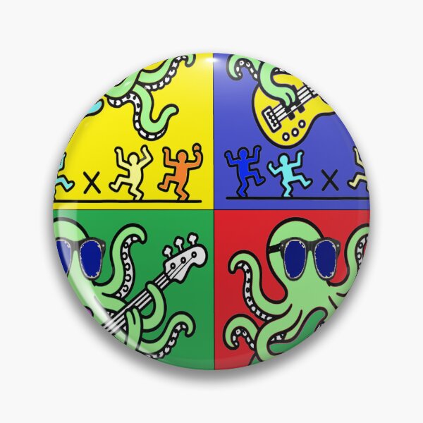 Item preview, Octopus Pop Art sticker Bass 4 designed and sold by LowEndGraphics.