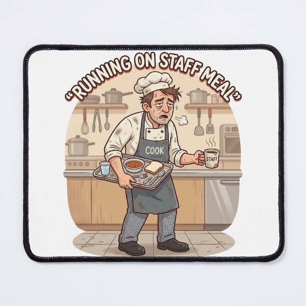 Item preview, Running On Staff Meal & Caffeine designed and sold by BrewChef.