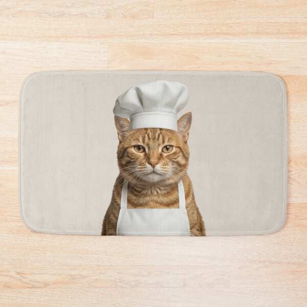 Item preview, Funny Domestic Shorthair Cat Chef Realistic Animal Cooking Humor Art designed and sold by LazyOwlStore.