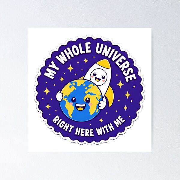 Item preview, My Whole Universe Right Here With Me designed and sold by Gwin 9x9 Store.