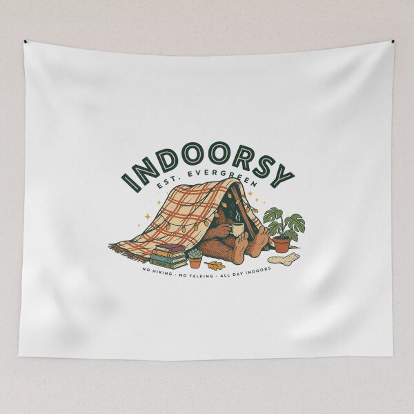 Item preview, Indoorsy Blanket Fort Champion Funny Introvert Vintage Comfort Design designed and sold by ArcticFoxStudio.