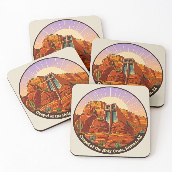 Item preview, Vintage Chapel of the Holy Cross Sedona Arizona Retro Travel Badge designed and sold by MT-Hub | Art for Every Soul.
